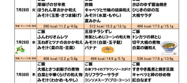 つくも苑献立表20200726.1pdfのサムネイル