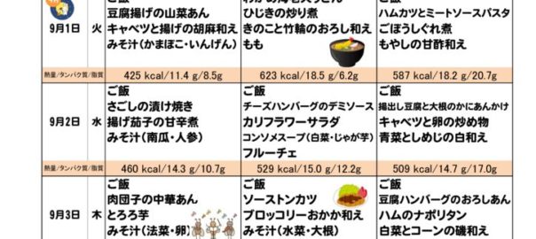 つくも苑献立表20200830.1pdfのサムネイル